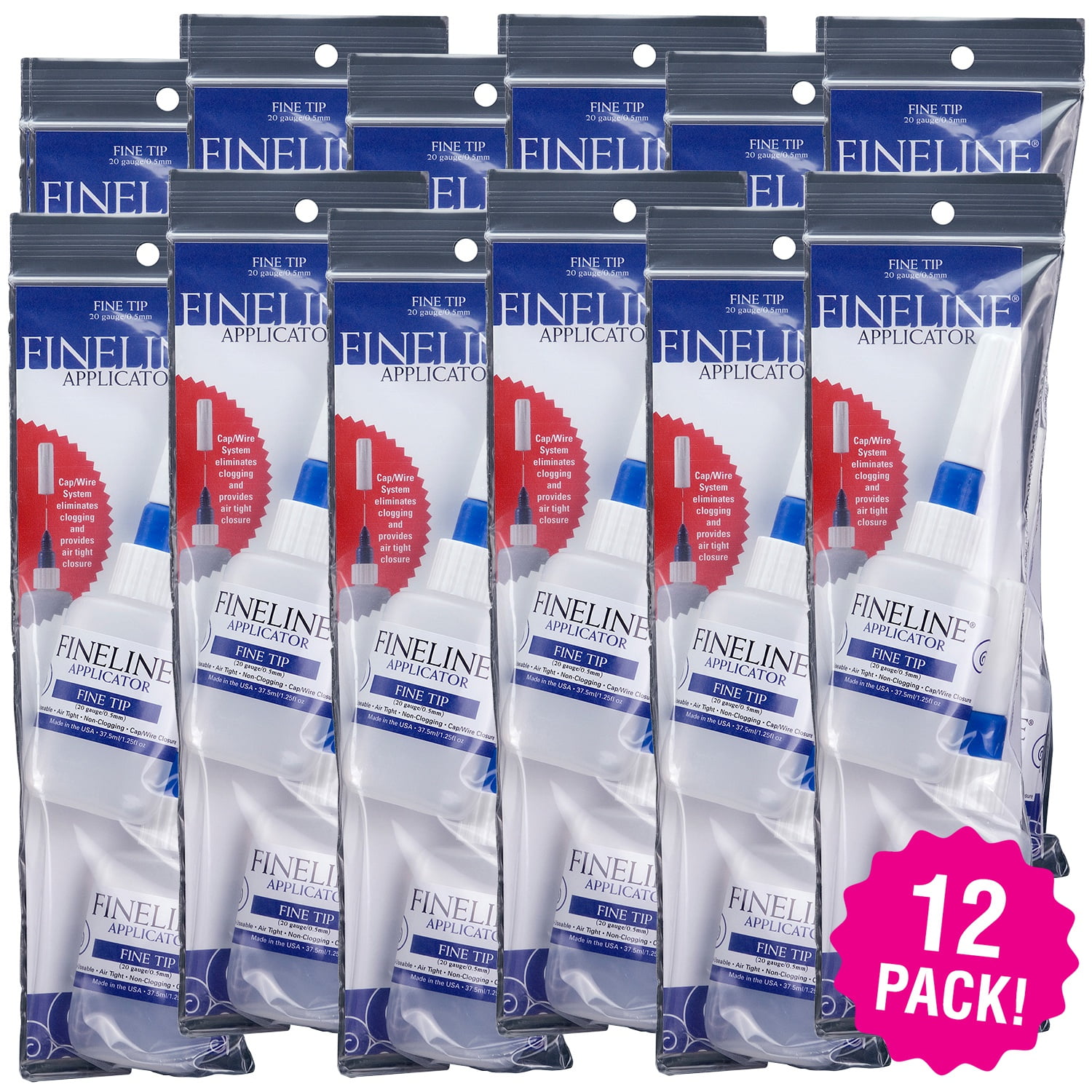 Fineline 20 Gauge Applicators & Bottles Empty 2 Count, Multipack of