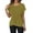 Army Green, variant on MIXUE Boho Tops For Women Summer Knitted Solid Color Round Neck Short Sleeve Casual Basic Pullover Shirts For Women Tee Shirts Holiday Wear,Gold,M