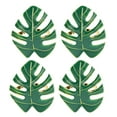 thumbnail image 1 of hebillas para servilletas de fiesta hawaiana con diseño de hoja de monstera simulada, cierre multiusos, aro de aleación simple para servilletas, para fiestas en casa (verde), 1 of 6