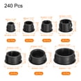 thumbnail image 2 of Nylon Plastic Hole Plug, 240Pcs 0.24"/0.31"/0.39"/0.47"/0.63"/0.75"/0.87" 7 Sizes for Furniture Insert End Caps, Black, 2 of 6