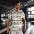 thumbnail image 3 of Wukai Rice Harvest Print Men's Short-Sleeved Mesh T-Shirt,Quick-Dry Short Sleeve Workout T-Shirt-X-Large, 3 of 8