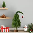 thumbnail image 2 of Realistic Small Artificial Christmas Tree with Detailed Pine Leaf Design, Noble Style Mini Tree for Home Desktop Holiday Ornaments B, 2 of 6