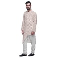 thumbnail image 2 of Atasi Printed Casual Asymmetric Kurta Pyjama For Men Designer Long Kurta Set, 2 of 4
