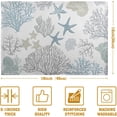 thumbnail image 5 of Summer Linen Placemats Set of 4 Nautical Coastal Theme Washable Non-Slip Heat Resistant Table Place Mat 12×18 Inch Ocean Beach Blue Grey Coral Starfish Place Mats for Kitchen Dining Table, 5 of 6
