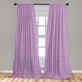 thumbnail image 5 of Ambesonne Nostalgic Curtains, Fashion Polka Dots, Pair of 28"x63", Plum Lilac, 5 of 5
