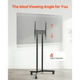 thumbnail image 4 of KFFKFF Mobile Television Stand, Sturdy TV Mount for 32-65 Inch, Height Adjustable TV base with Casters, Support up to 88 lbs, Ideal for Lounge, Bedroom, Workplace, Outdoor, 4 of 9