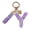 Purple, variant on Alloy Rhinestone Initial Letter(A-Z) Keychains for Women Girls - Bling Sparkly Alphabet Keychain Charms for Backpack, Handbag, Purse - Cute Durable Gift Idea