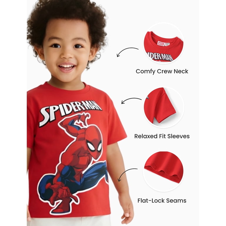 Marvel Spider-Man Boys Short Sleeve Graphic Tee photo 7