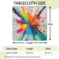 thumbnail image 2 of Colorful Radial Paint Burst Square Fitted Tablecloth with Elastic Edge,Square Table Cover,Washable Elastic Table Cover for Home Kitchen Party Decor 36"x36", 2 of 6