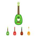 thumbnail image 1 of Fruit Children Small Guitar Toy guitar fruit Baby Play Music Ukulele Educational Learning Musical Instrument Toy,Color 1, 1 of 9