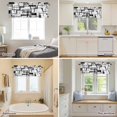 thumbnail image 5 of Curtain Valance for Windows Gray Geometric Stripes Kitchen Curtain Valances Modern Abstract Lines Valances Window Treatments Short Curtains for Kitchen Living Room Bedroom Home Decor 54x18 Inch, 5 of 9