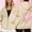 Beige, variant on Womens Breast Cancer Hooded Sweatshirts Pink Ribbon Printed Long Sleeve Full Zip Up Jackets Crew Neck Basic Fall Trendy Winter Hoodies with Pocket