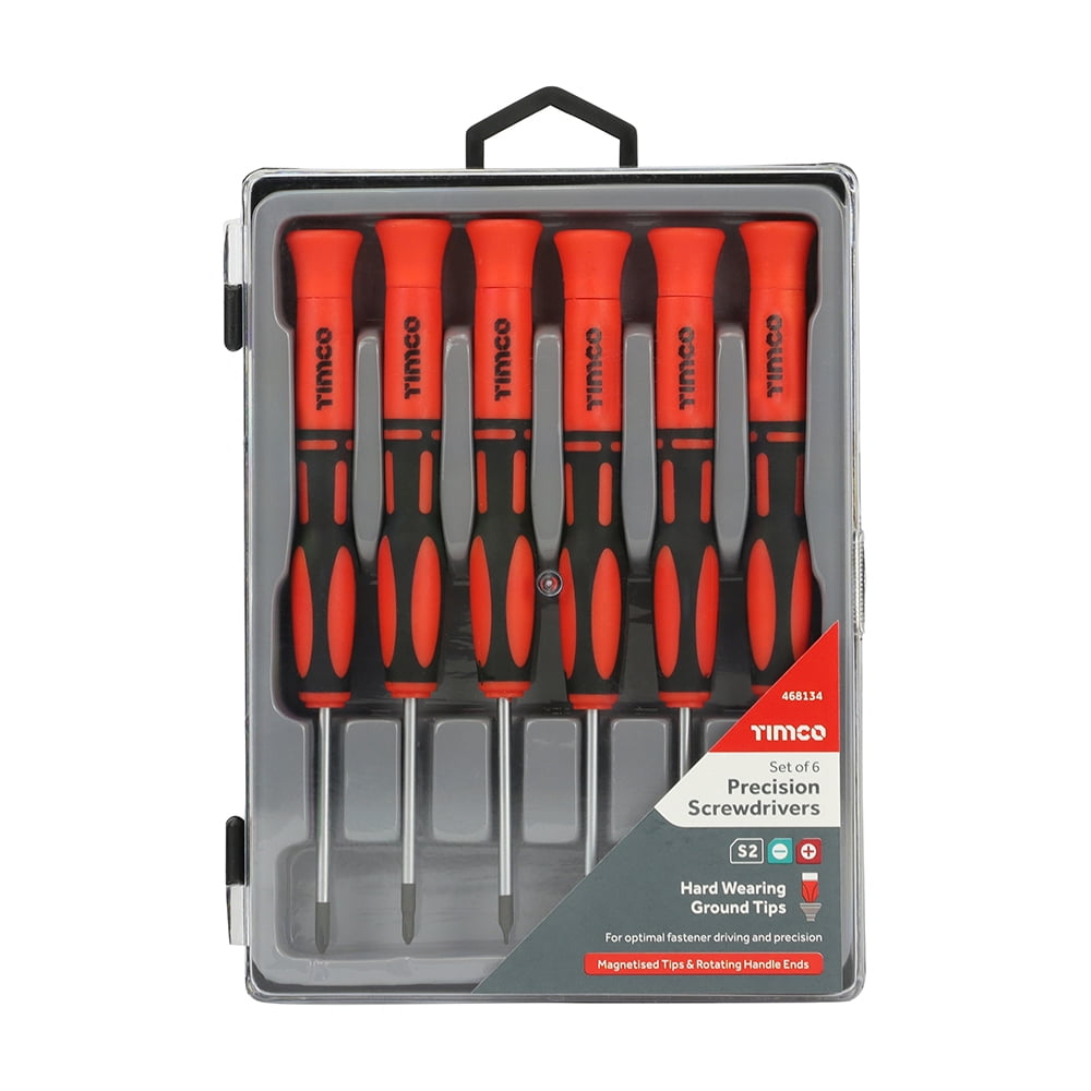 Timco - Precision Screwdriver Set (Size 6pcs - 6 Pieces)