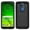 Black, variant on Motorola Moto G7 Power / XT1955 / Supra Dual layer Metal Brushed Shockproof Armor Hybrid Case Cover Black
