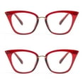 thumbnail image 2 of EYE ZOOM 2 Pack Ladies Cat Eye Reading Glasses for Women, Wine Red +1.50, 2 of 5