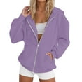 thumbnail image 5 of UAYOTSE Womens Zip Up Hoodies Fleece Jackets Oversized Sweatshirts Fall Fashion Outfits 2025 Sweaters Winter Clothes(G26-Purple,XL), 5 of 9