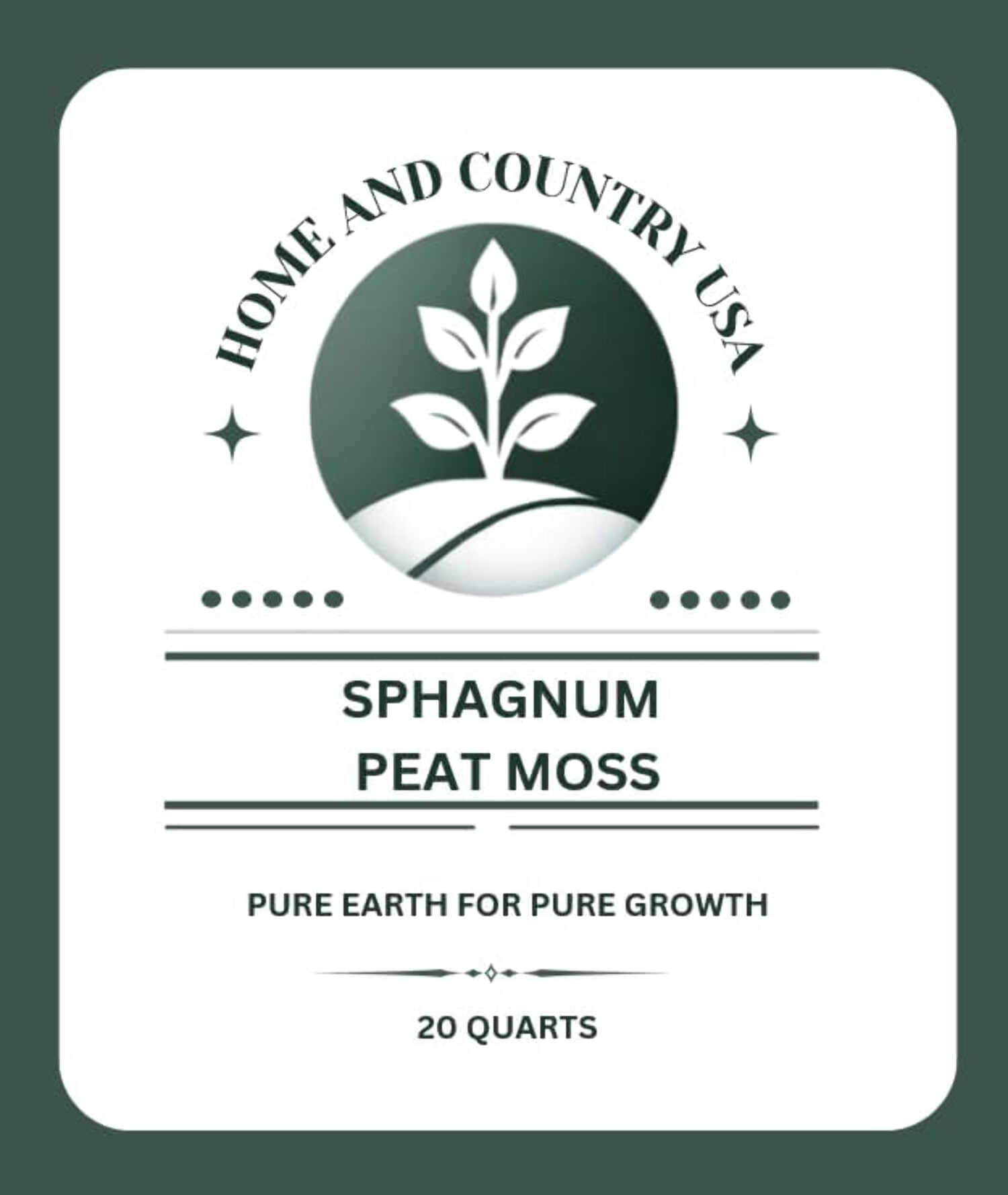 Home  Country USA - Sphagnum Peat Moss, 100% Organic Soil Conditioner, Enhanced Root Development (Peat Moss, 20 Quart)