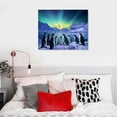 thumbnail image 4 of GOSMITH  Northern Lights Canvas Print Penguins on Iceberg Landscape Picture Aurora Borealis Wall Art for Living Room Home Decoration Framed Ready to Hang, 4 of 4
