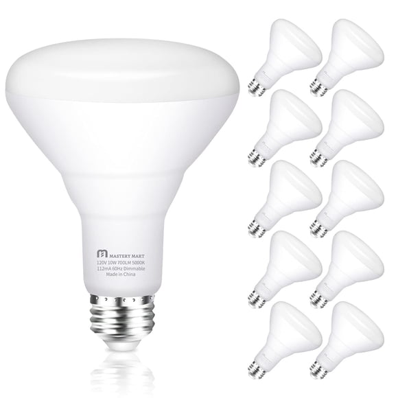 Mastery Mart BR30 LED Bulb, 10W Dimmable, 65 Watt Equivalent 700 Lumen, Wide Flood Light, E26 Base, Recessed Light Bulb for Can Ceiling, UL