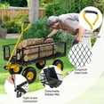 thumbnail image 4 of Demi Bonn 43" Utility Steel Garden Wagon with 4 Removable Side Panels and 900/1200 LBS Load Capacity for Garden, Farm, Yard, Black, 4 of 10