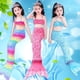 thumbnail image 4 of Conjunto de disfraz de falda de princesa para niña, ropa de baño para niña, cola de sirena de verano, 4 of 5