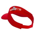 thumbnail image 3 of Halloween Bite Me Embroidered Pro Style Cotton Twill Washed Visor - Red OSFM, 3 of 5