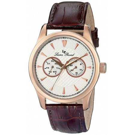 Lucien Piccard Multifunction Brown Leather Men's Watch LP-12761-RG-02S-BRW