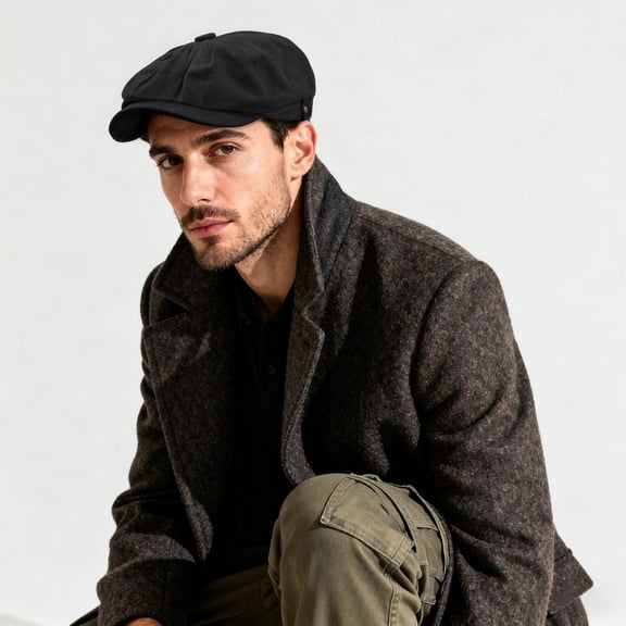 Minzimin Newsboy Cap for Men Flat Cap 100% Cotton Irish Gatsby Ivy Golf Cabbie Hat Driving Hat
