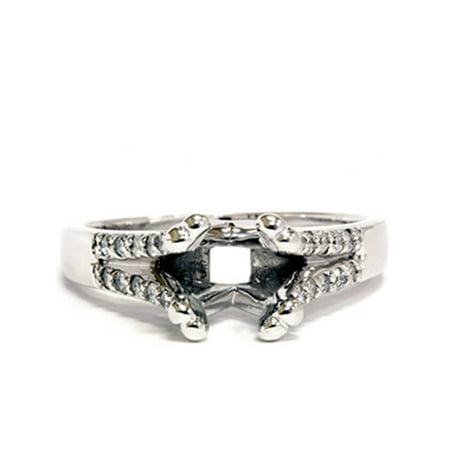 - Diamond Semi Mount Ring Split Shank Setting 14K Gold