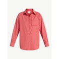 thumbnail image 5 of No Boundaries Sleepwear Woven Cotton Button-Down Shirt, Women's XS-XXL, 5 of 5