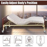 Electric Hospital Beds for Home Use, 600LBS Capacity Adjustable Hospital Bed, Medical Bed Hospital Bed with Dual Powerful Motors, 80 L x 36 W (Without Mattress)