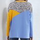 thumbnail image 4 of Moda mujer casual manga larga estampado leopardo bolsillo patchwork damas tops Fridja fhghd621, 4 of 4