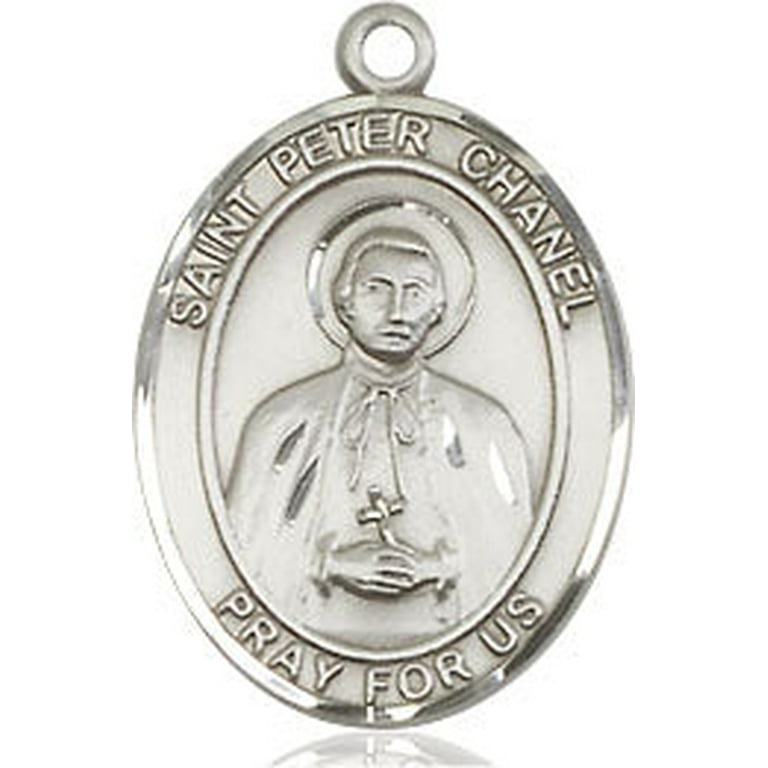 Extel Medium Oval Silver Filled St. Peter Chanel Medal, Made in USA, Kids Unisex