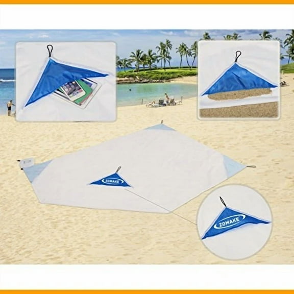 Zomake Lightweight Waterproof Compact Outdoor Beach Blanket Tarp Packable 73X56
