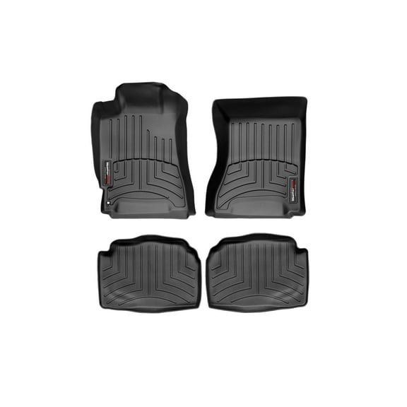 WeatherTech Custom Fit FloorLiners compatible with 2003-2008 Subaru Forester - 1st & 2nd Row (2-pc. Rear Liner), Black