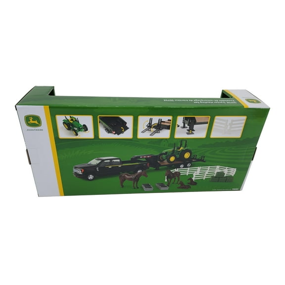 1/32 John Deere 5075E Tractor Hauling Set Toy - LP82785