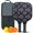 Pioneer Flower Floral-1, variant on Pickleball Paddles Set,Pioneer Flower Floral Print Pattern Fiberglass Surface Pickleball Racket Set with 2 Indoor Outdoor Pickleball Balls and Pickleball Bag,Pickle-ball Equipment