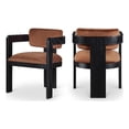 thumbnail image 1 of Pemberly Row Contemporary Cognac Velvet Dining Chair (Set of 2), 1 of 10