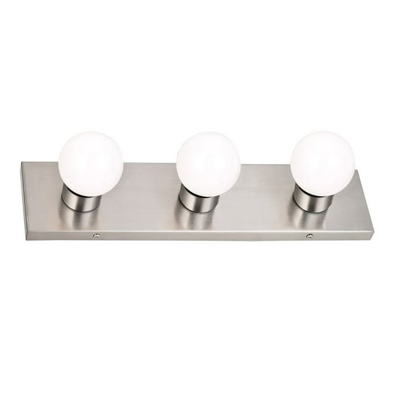 Design House Strip 3-Light Dimmable Contemporary Vanity Light, Satin Nickel