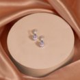 thumbnail image 2 of Pendientes JeenMata con Forma de corazón de Turmalina Rosa de 1,25 quilates Bañados en oro blanco de 18 K sobre plata, 2 of 7