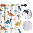thumbnail image 4 of Blackout Kids Curtains,White Dinosaurs Palms Stars Pattern Childrens Insulated Curtains Set Of 2,Bedroom Essentials,Toddler Room Decor 52"x63", 4 of 5