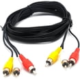 thumbnail image 3 of Cable compuesto de audio/video RCA de 3 metros (10 pies) para DVD/VCR/SAT, conectores amarillos/blancos/rojos, 3 machos a 3 machos., 3 of 5