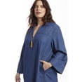 thumbnail image 4 of June & Vie Women's Plus Size Cotton Denim Blouse, 4 of 4