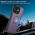 thumbnail image 4 of For iPhone 11 Case with 2 in 1 Detachable Magnetic Wallet RFlD Blocking Card Slots Pocket, Compatible MagSafe, Back Flip Kickstand Premium PU Leather Wireless Charging Phone Case,Purple, 4 of 10