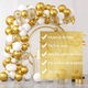 thumbnail image 4 of 60 Kit Globos Metalicos Blanco Dorados Decoración Cumpleaños DORADO, 4 of 5