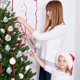 thumbnail image 3 of Gibobby Adornos navideños 8 cm / 3 pulgadas de Navidad rosa Conjunto de árbol de Navidad Arreglo de comida Colgante de decoración de techo suspendido(Rosa), 3 of 5