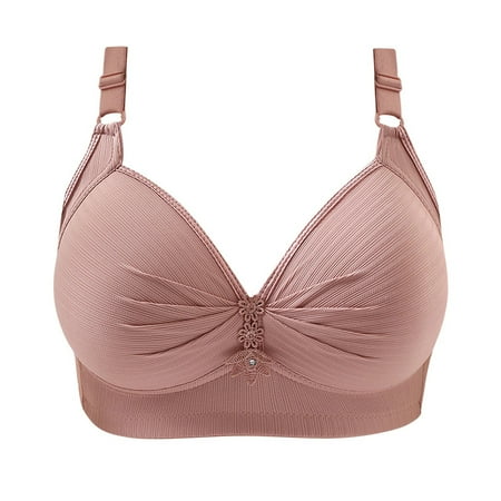 Bigersell Bras Pack for Women Small Breast On Sale 3pcwoman s Printing Push up Bras Plus Size Daily Bra Underwear No Underwire Balconette Bra Style F-454 Pinks XL