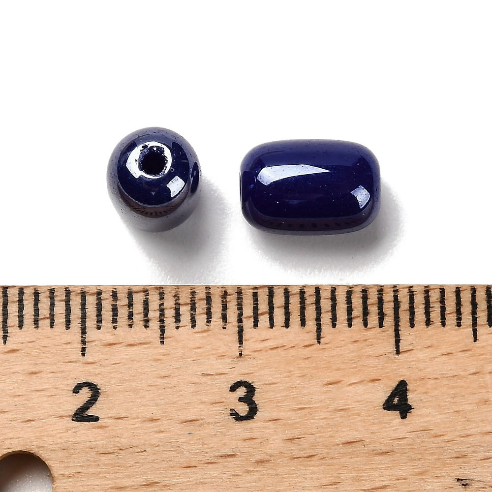 1 pound Opaque Glass Beads Oval Midnight Blue 9x6mm Hole: 1.5mm 825pcs/pound