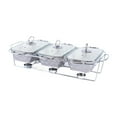 thumbnail image 2 of WeiLaiKeQi Chafing Dish for Buffet Practical Food Warmer Set for Holiday Wedding Banquet Silvery, 2 of 9