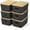 Black, variant on NTGFU 6-Piece Bamboo Covered Plastic Storage Basket, Large Capacity Storage Basket, Stackable Plastic Storage Container, Suitable for Home, Office, Game Room - Home Storage Box- White